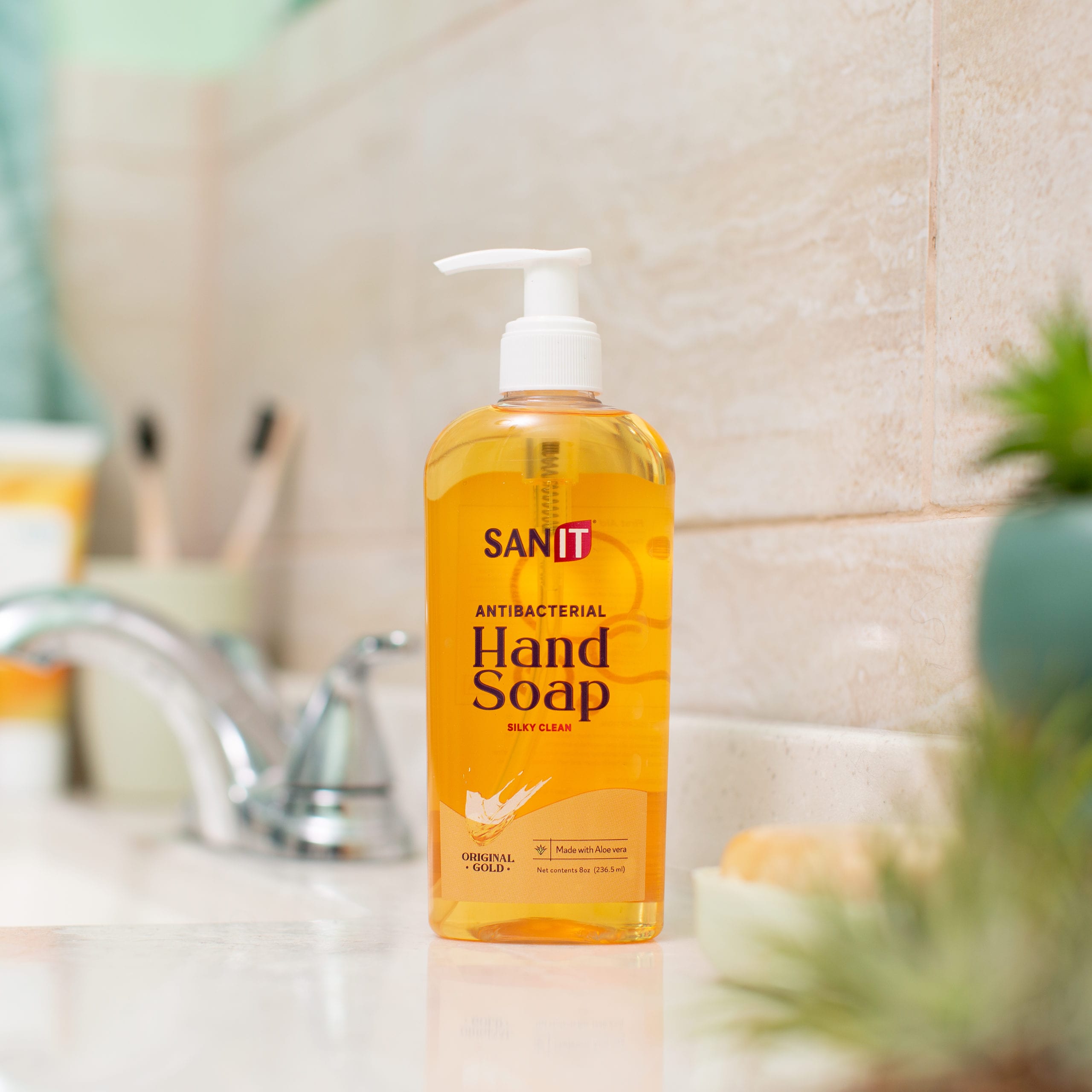 Sanit 8oz original gold antibacterial hand soap